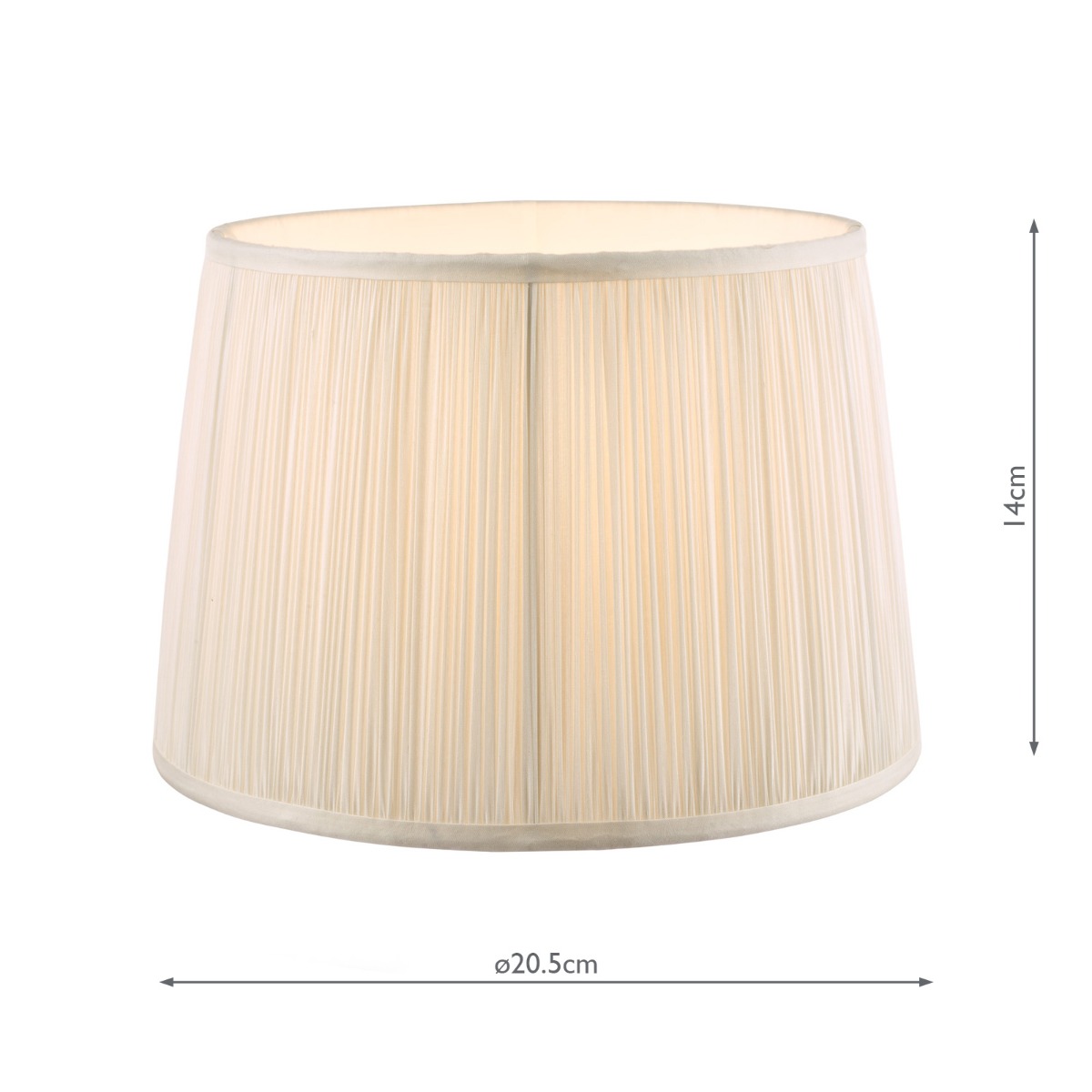 Laura Ashley Hemsley Pleated Silk Empire Drum Shade Cream 20cm/8 inch