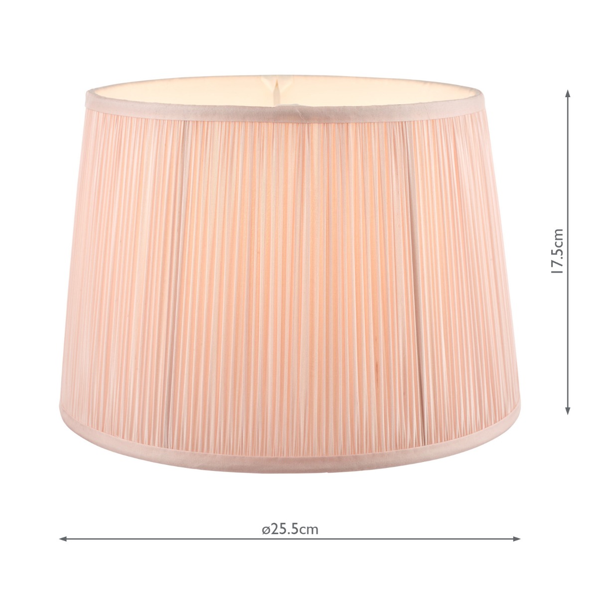 Laura Ashley Hemsley Pleated Silk Empire Drum Shade Pink 25cm/10 inch