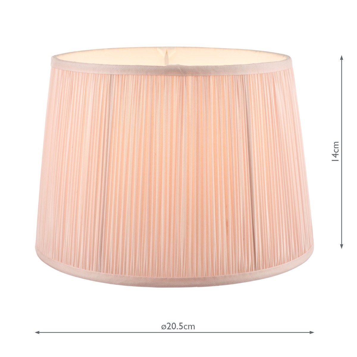 Laura Ashley Hemsley Pleated Silk Empire Drum Shade Pink 20cm/8 inch