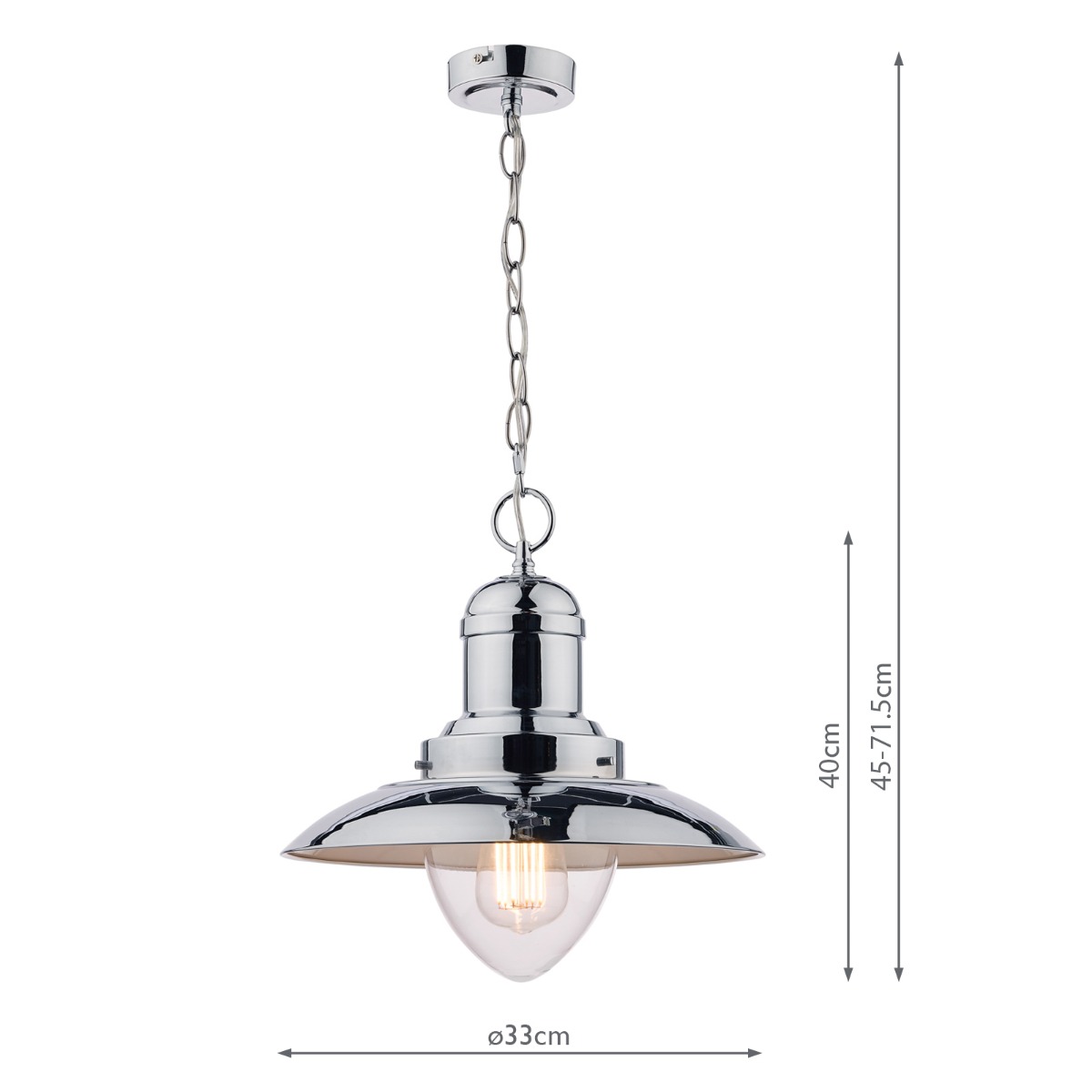 Laura Ashley Corbridge Pendant Polished Chrome