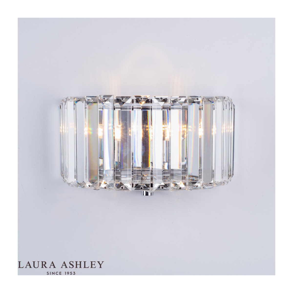 Laura Ashley Fernhurst Wall Light Crystal and Polished Chrome
