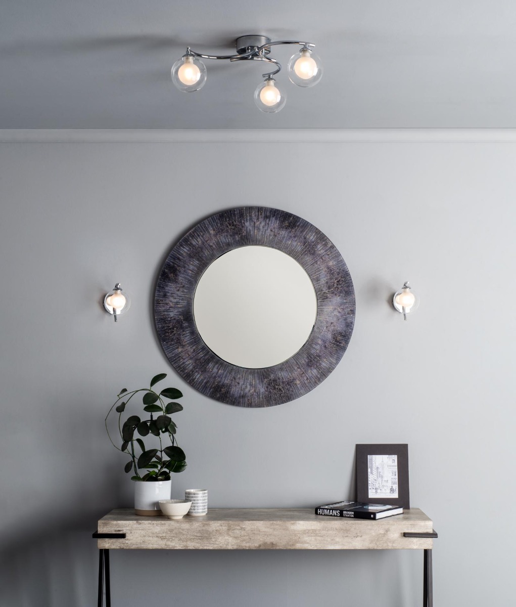 Nakita Wall Light Polished Chrome With Clear/Opal Glass