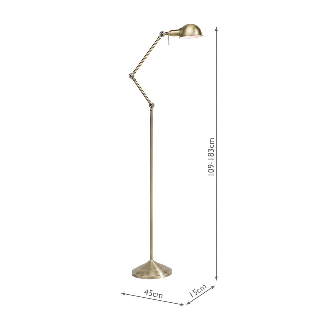 Ranger Floor Lamp Antique Brass
