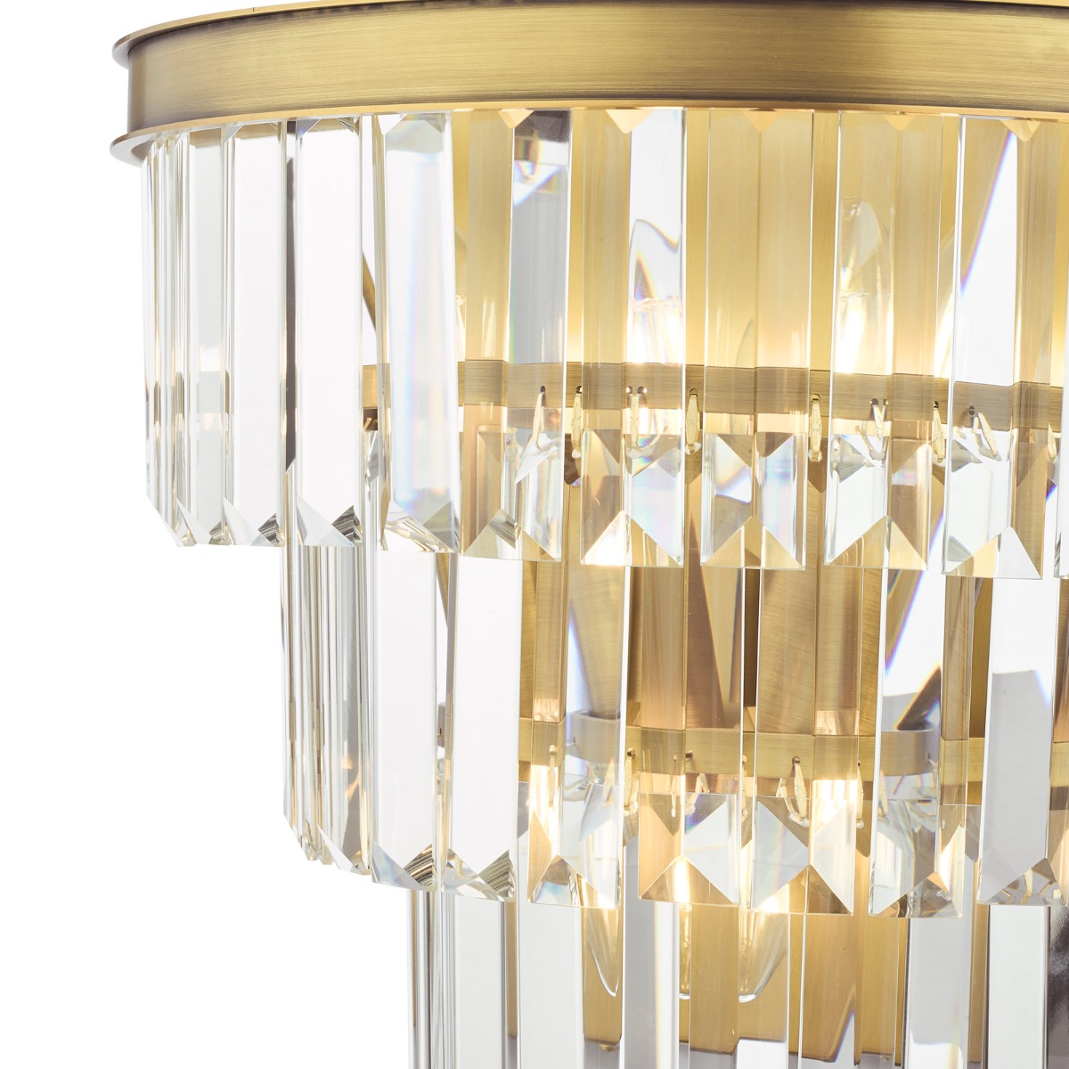 Rhapsody 3 Light Wall Light Crystal and Bronze