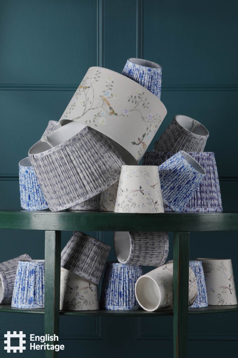 St John Street Grey Cotton Empire Shade 25.5cm