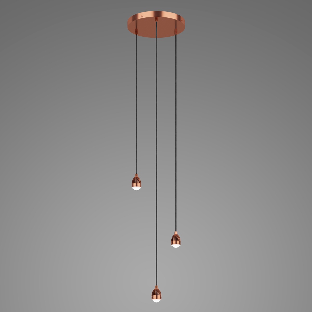 3 Light Cluster Modular Suspension Copper LED