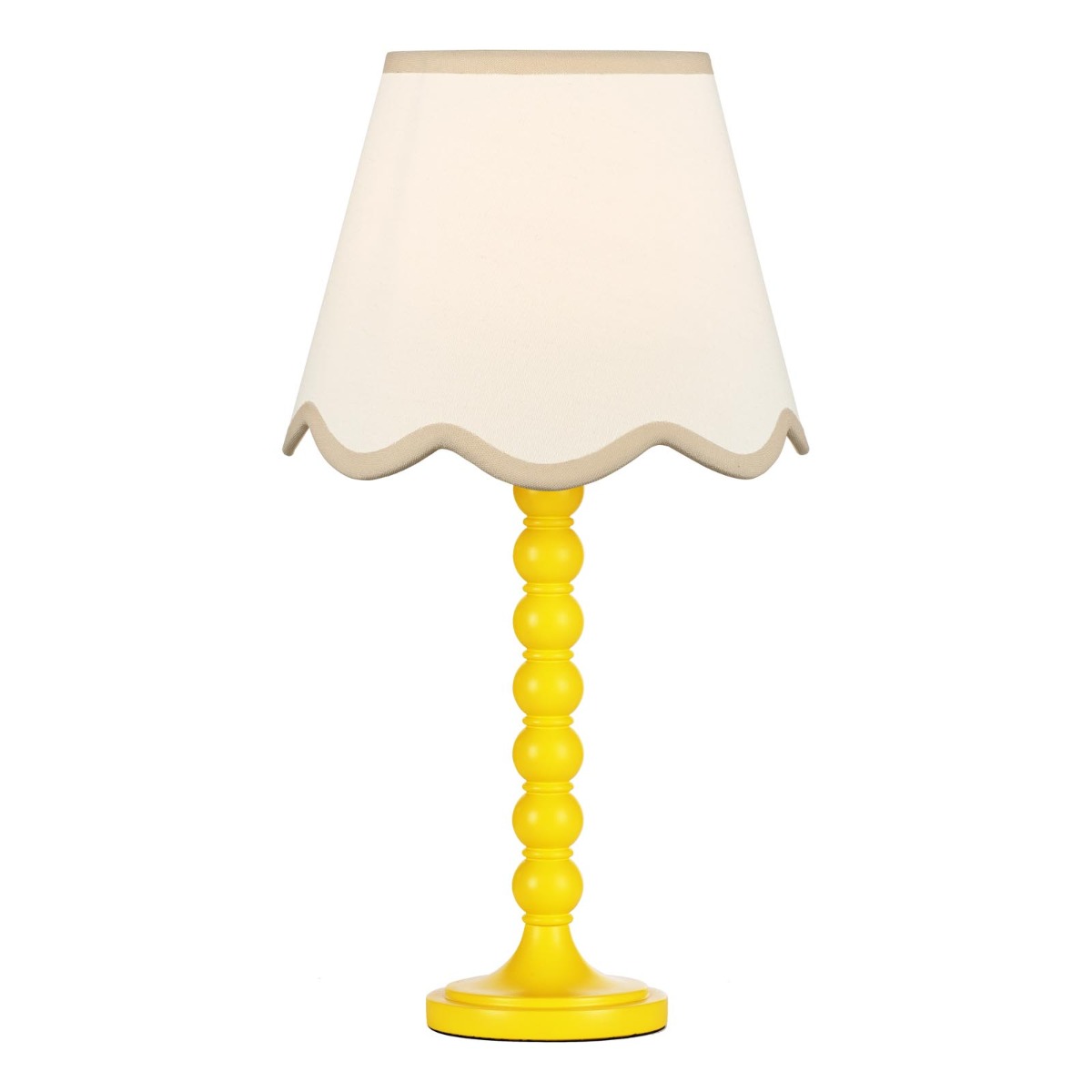 Spool Table Lamp Yellow With Shade