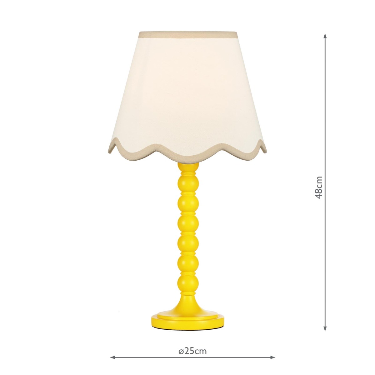 Spool Table Lamp Yellow With Shade