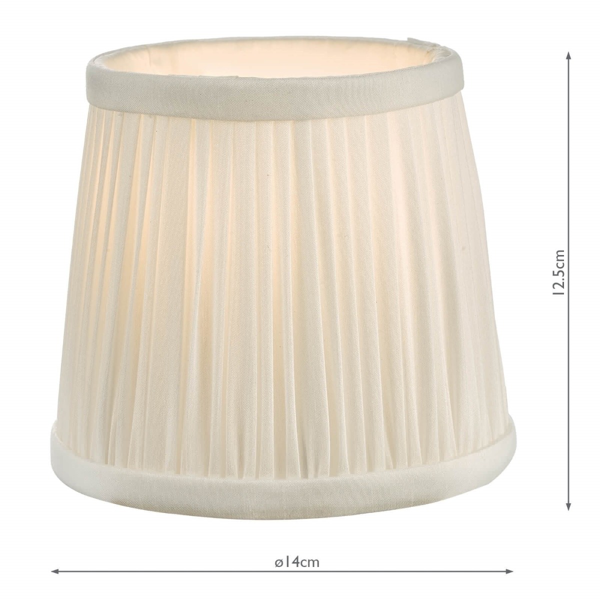 Ulyana Ivory Faux Silk Pleated Shade 14cm