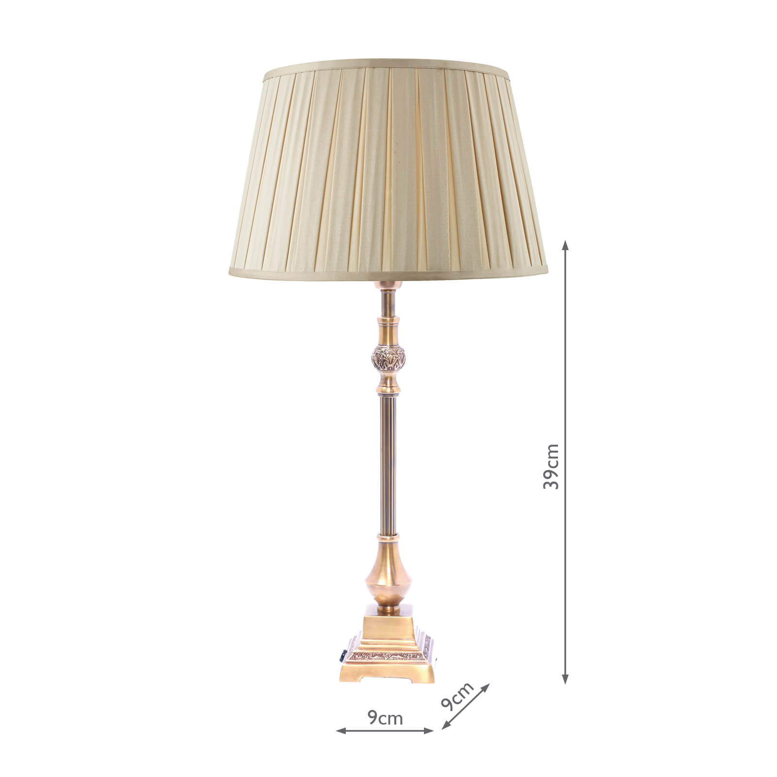 Haiden Table Lamp Antique Brass Base Only, Brass Lamp Table