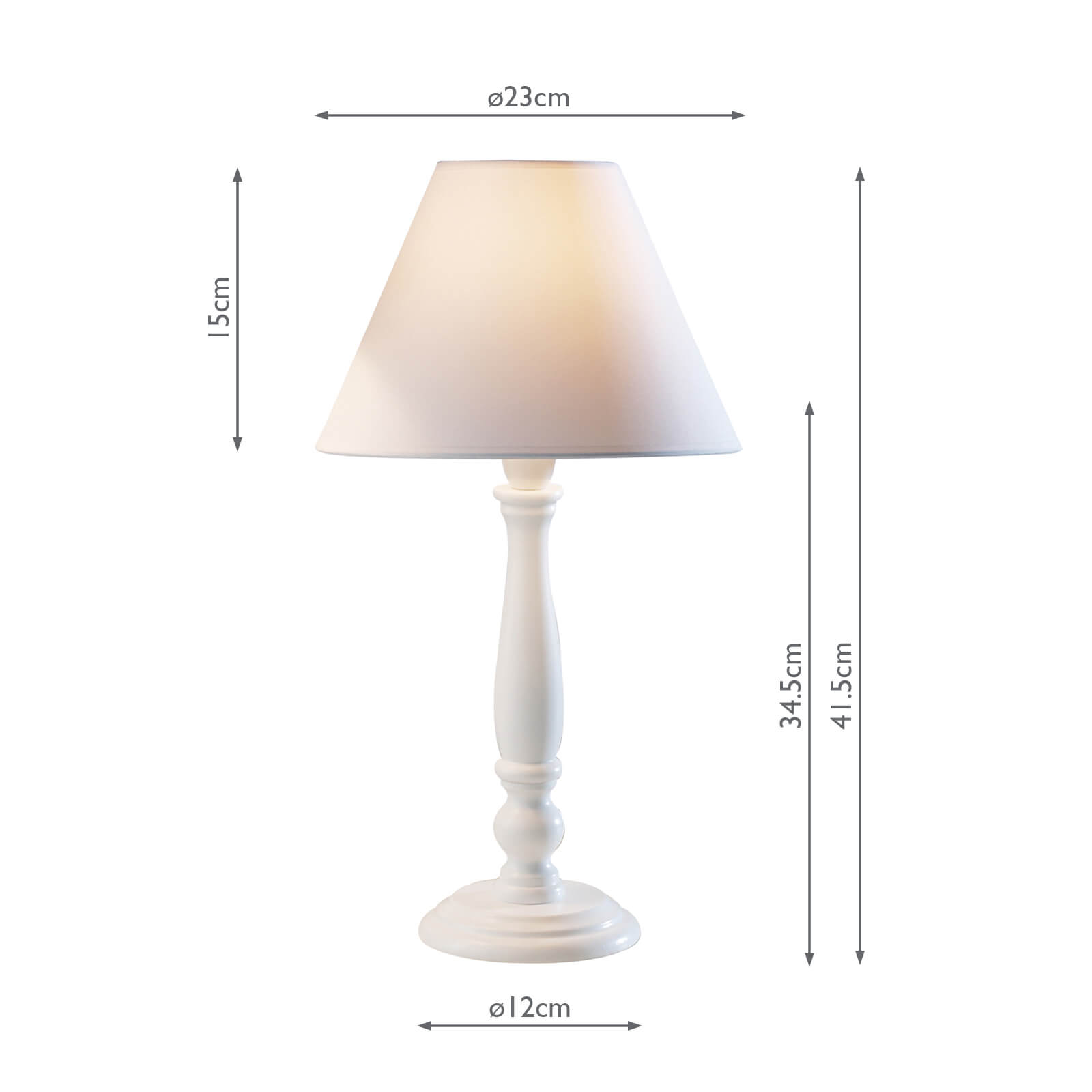 Regal Table Lamp 10 Inch White Complete, Small Table Lamp With Square Shade