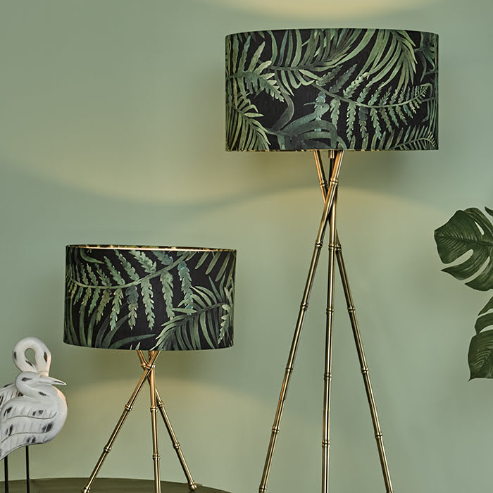 Bamboo Easy Fit Shade Green Leaf Print Large